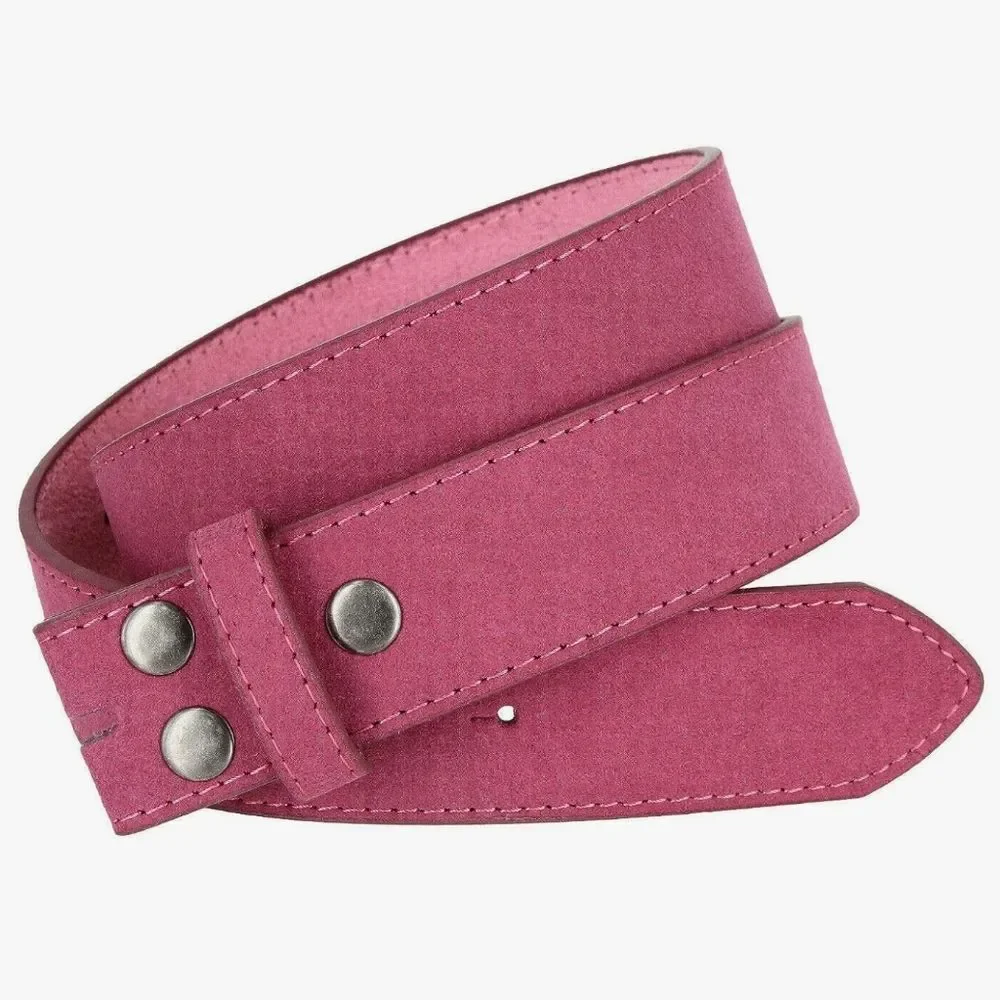 🔸️NWOT Fuchsia Genuine Suede Leather w/Detachable Antiqued Buckle Belt Small